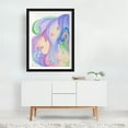 thumbnail image 6 of Three Sisters - Illustration Surrealism Pastel Psychedelic Modern Art Whimsical Pop Art Fantasy Black Framed Wall Art Print 24 x 36 inches, 6 of 7