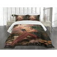 thumbnail image 3 of Ambesonne Tale Quilted Bedspread Set 3 Pcs, Girl Wings Butterflies, Queen Size, Multicolor, 3 of 5