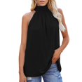 thumbnail image 4 of sebulube Women Summer Solid Color Sleeveless Top Casual Pullover Vest, 4 of 6