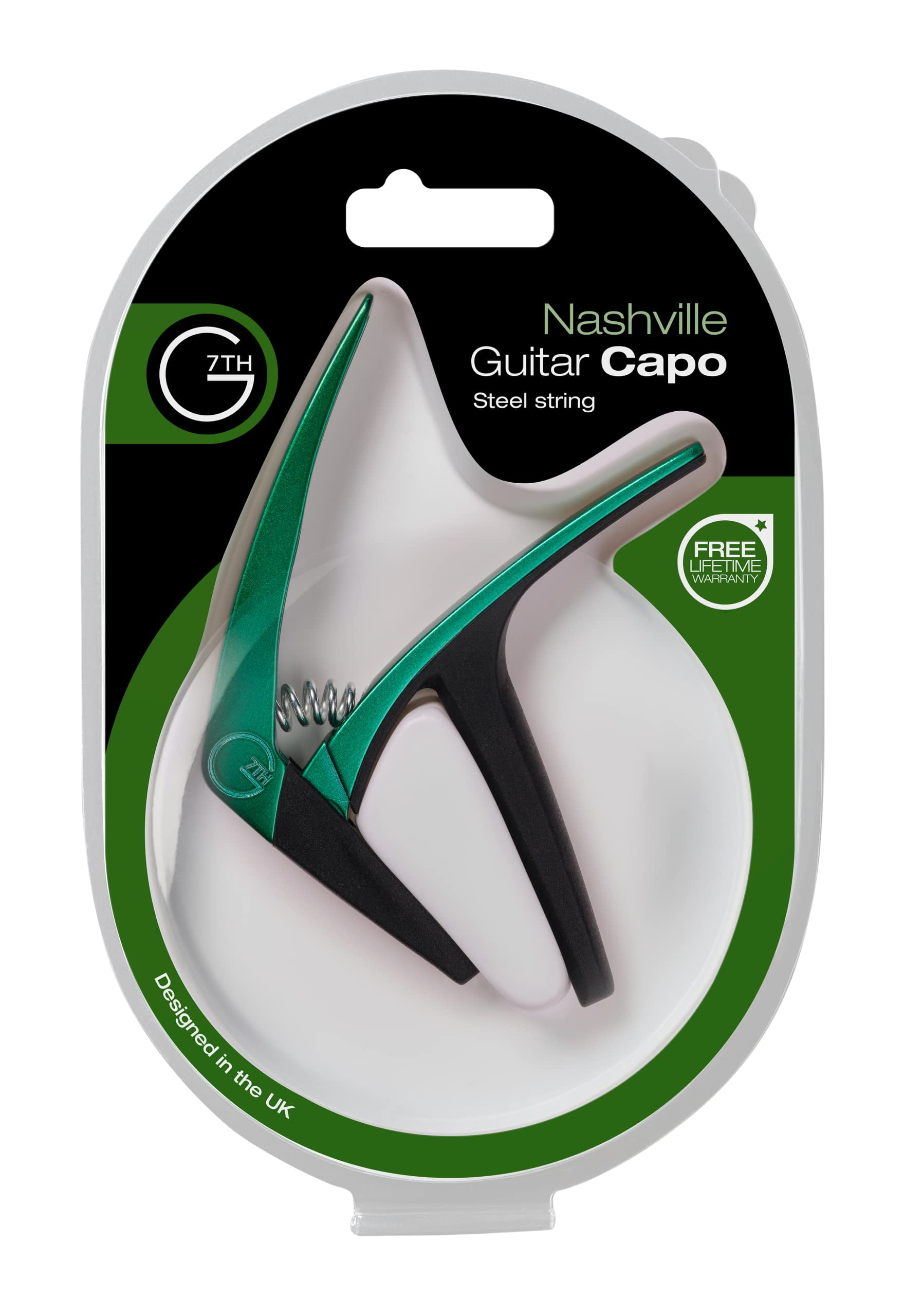 G7th Nashville Spring-Operated Guitar Capo Green