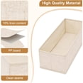 thumbnail image 4 of hlquji Drawer Organizer with Stable Base  Storage System for Socks  Bras  Underwear  Suitable for  Furniture  Made of Polyester and Linen  Washable  Fabric Storage Boxes in Beige, 4 of 8