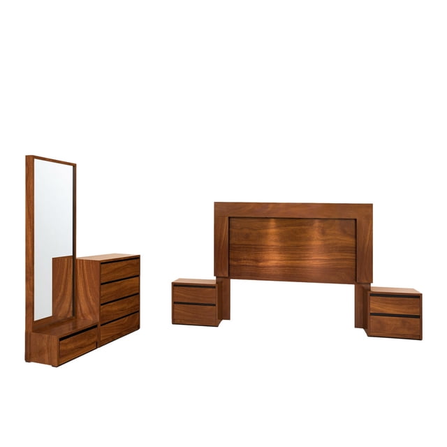 Recamara KS 5 Piezas Davos Nogal Kessa Muebles