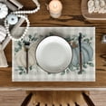 thumbnail image 6 of Smile Blue Pumpkins Eucalyptus Leaves Fall Thanksgiving Table Placemat 4 Set 12 x 18, 6 of 7