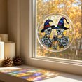 thumbnail image 2 of Halloween Skull Acrylic Puzzle Hanging Decor Set, Spooky Skeleton Ornaments for Wall Window Tree Indoor Party Blue, 2 of 6