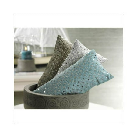Zodax Maldives Fish Scale Throw Pillow in Silver White (Set of 2) - Walmart.com