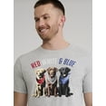 thumbnail image 4 of Men’s and Big Men's 4th of July USA Patriot Dog Americana Graphic Tee Shirt by Way to Celebrate, Sizes XS-3XL, 4 of 5