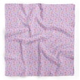 thumbnail image 1 of Bimba Purple Colorful Geometric Number & Symbol Pure Silk Printed Head Bandanas Summer Neck Wrap Scarf 40 x 40 Inches, 1 of 6