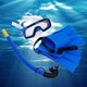 thumbnail image 3 of EeaseMX Gafas de buceo para niños, kit de esnórquel para exteriores, tubo de respiración, aletas de silicona, máscara de buceo (azul), 3 of 7
