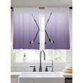 thumbnail image 2 of Ice Hockey Sheer Curtains for Living Room Bedroom, Winter Sports Light Purple Gradients Light Filtering Sheer Curtains, Rod Pocket Voile Window Drapes, 2 Panels Set 52"x 54", 2 of 7