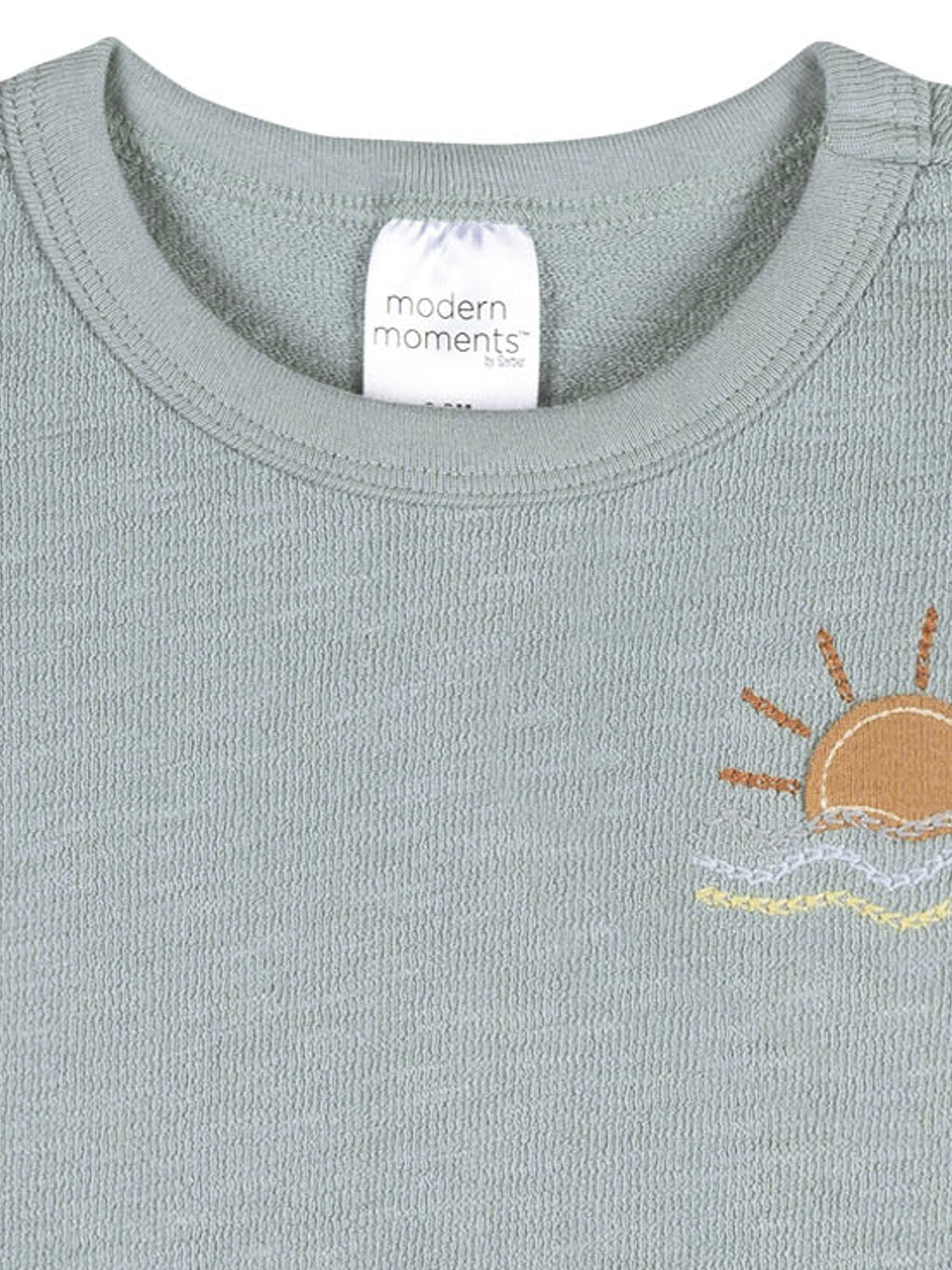 Modern Moment by Gerber Baby Boy Organic Short Sleeve Top, Sizes 0/3 Months - 24 Months
