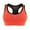 Orange, variant on Xmarks Women's Sports Bra Racerback Padded Bra Wirefree Push-up Yoga Bra with Removable Cups Cut Out Back Fitness Running Bra