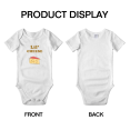 thumbnail image 3 of Cut Baby Jumpsuit Lil' Cheese Food Funny Boy & Gril Baby Clothes (White, 18-24 Months), 3 of 5