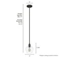 thumbnail image 6 of Hunter - Dunshire 1-light Noble Bronze, Mini Pendant Light, Dimmable, Casual Style, Teardrop Shaped, for Bedrooms, Dining, Living Rooms - 19649, 6 of 7