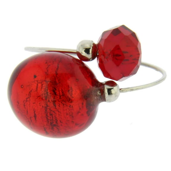 GlassOfVenice Murano Glass Lagoon Reflections Ring - Red