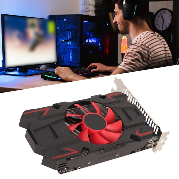 Tarjeta Gráfica para Juegos HD7670 Tarjeta Gráfica Discreta de 4 GB GDDR5 de 128 Bits 650 MHz 1800 MHz DVI VGA Tarjeta de Vídeo para Juegos con Ventilador de Refrigeración ANGGREK Otros