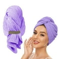 thumbnail image 3 of Microfiber Hair Towel, Hair Drying Wrap, Super Absorbent Large Size for All Hair Types Including Long Curly Thick Hair, Lightweight Quick Drying Elastic Band Stay-Put Design, Soft Durable Polyester, 3 of 8