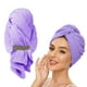 thumbnail image 3 of Fiudx Toalla de Microfibra para El Cabello, de Secado Rápido, para Cabello Largo, Grueso y Rizado, con Correa Elástica para Un Ajuste Seguro, Súper Suave y Ligera, Perfecta para Spa En Casa o Viajes,, 3 of 6