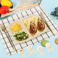 thumbnail image 3 of Grusce Disposable Taco Plates for 2 Tacos & 2 Sides, 100 Pack Premium Paper Plates with Dividers, Fiesta Taco Holder, Taco Stand for Taco Tuesday & Taco Bar Serving Set Taco Plates, 3 of 10