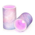 thumbnail image 2 of Mixture Colored with Purple Blue Pink Flickering Flameless Candles LED Tealight Battery Operated with Remote Set of 2 Holiday Decor Ornaments, 2 of 7