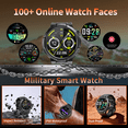 thumbnail image 5 of Smart Watches for Men (Answer/Make Call), 1.53" HD Military Smartwatch, 50+ Days Extra-Long Battery Life Fitness Tracker, Flashlight/110+Sports/Sleep Monitor/IP68 Waterproof Android iOS, 5 of 7