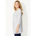 thumbnail image 3 of Catherines Women's Plus Size Shadow Stripe Cardigan, 3 of 3