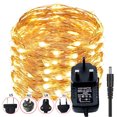 thumbnail image 2 of Guirnalda de luces LED de cobre con microalambre de arroz, 10 m y 20 m, 12 V CC, para fiestas, color blanco cálido, azul, RGB+, 12 V, 2 A/1 A, adaptador de corriente para Reino Unido, UE, AU y EE. UU., 2 of 4