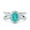 Paraiba Tourmaline CZ, variant on Art Deco Oval Ring Paraiba Tourmaline CZ 925 Sterling Silver Size 6