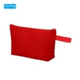 thumbnail image 3 of Bolsas de maquillaje de lona Uxcell de 10.2 x 5.5" con correa, paquete de 10, estuche de cremallera para lápices, bolsa de tocador, roja, 3 of 6