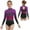 Purple, variant on Leotards for Girls Gymnastics Ballet Dance One Piece Shiny Rhinestones Long Sleeve Bodysuit Activewear Navy Blue 10