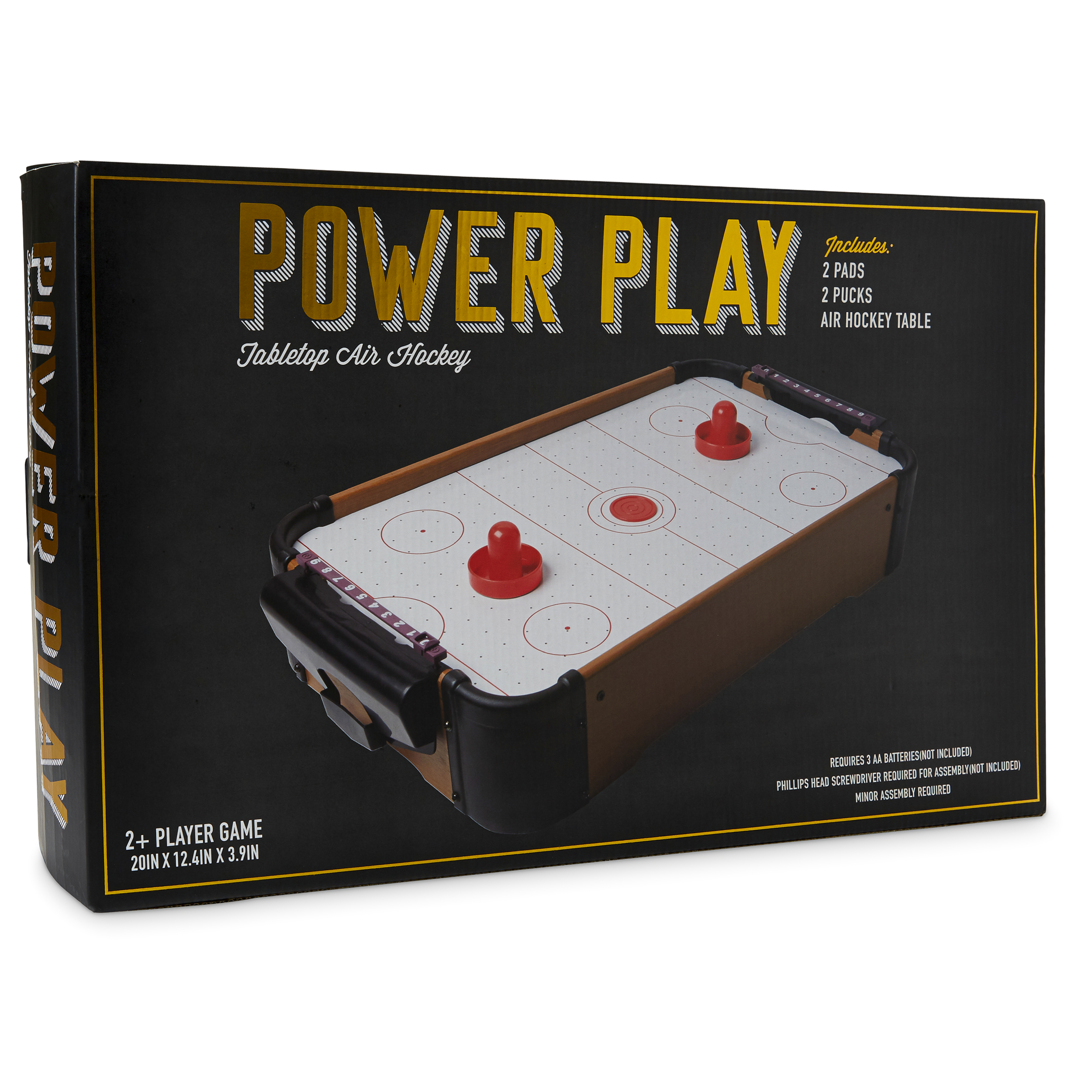 TriCoastal Design Mini Tabletop Electric Air Hockey Game 2 Pucks & 2