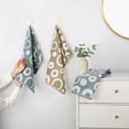thumbnail image 2 of Unique Bargains 4 Pack Cute Round Geometric Pattern Hand Towel Cotton Towel Grey/Purple, 2 of 5