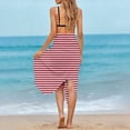 thumbnail image 6 of Danhjin Plus Size Swimsuit Cover Ups for Womens Spaghetti Strap Striped Sarongs Bikini Beachwear Wraps Midi Dresses Lightweight Beach Coverups Summer Vacation Outfits, 6 of 9