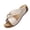 Beige, variant on Zefriona Women's Casual Wedge Sandals Slip On Open Toe Metal Chain Detail Comfortable Beach Slides Black Size 6