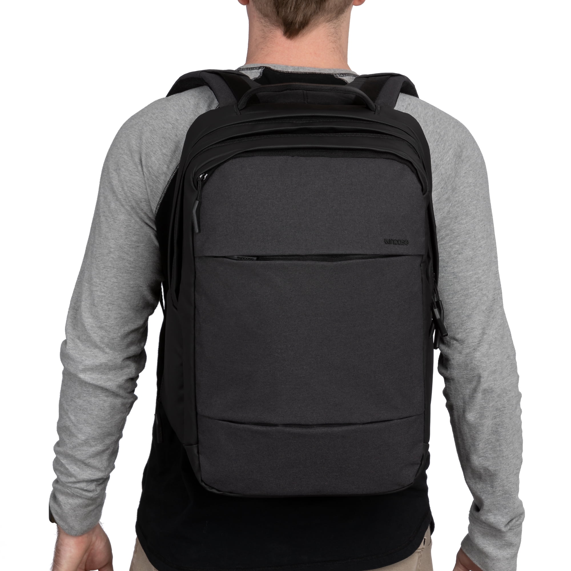 Incase City Backpack - 24L Main Storage Compartment with 16" Faux Fur Laptop Pocket, Front Organizational Pocket, Quick Access Pocket, Everyday Tech Backpack - Black