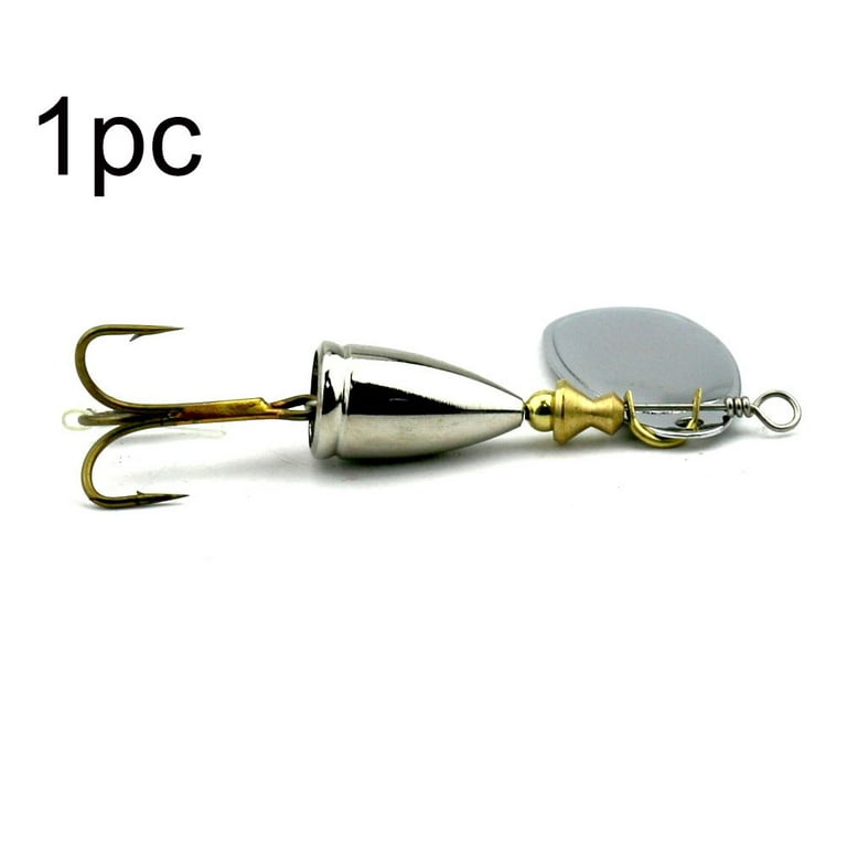 1/2/5pc Hot Sequins Portable Durable Fishing Lure Crank Bait Treble Hook  Spoon Spinner 1PC 