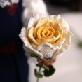 thumbnail image 1 of Rose Bouquet Hand Knitted Wool Flower Crochet Preserved Flower, 1 of 10