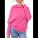 thumbnail image 3 of Suéteres de Otoño para Mujer 2025, Informales, de Larga de Murciélago, Holgados, con Hombros Descubiertos, de Punto, Tops Tipo Jersey Rosa un Tamaño, 3 of 7