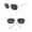Black, variant on Adult Polygon Sunglasses Metal Frame Vintage Style UV400 Protection Universal Fit Durable Classic Look For All