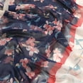 thumbnail image 5 of MSJUHEG Scarf Shawls And Wraps 160*50Cm Women Flower Print Long Soft Wrap Scarf Simulation Silk Shawl Scarves Silk Scarf Navy One Size, 5 of 5