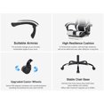 thumbnail image 4 of HOQBN Ergonomic Gaming Chair with Massage Lumbar Support, Headrest, Footrest, Adjustable Backrest Video Game Chairs for Home Office,Black White, 4 of 8
