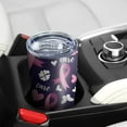 thumbnail image 5 of 20oz Tumblers Pink Breast Cancer and Pioneer Flower Stainless Steel Vacuum Insulated Double Wall Travel Tumbler Cups Mug with Lid and Straw,Cleaning Brush for Cold & Hot Drinks, 5 of 7