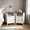 White, variant on Catrimown Farmhouse Nightstand, Side Table, End Table with Barn Door and Shelf, Rustic Modern Bed Night Stand for Bedroom, Living Room, Grey Wash