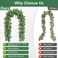 thumbnail image 2 of Waipfaru 4 Pack Eucalyptus Garland Decor,6FT Greenery Garland,Artificial Eucalyptus Leaves Vines for Table Home Mantle Decoration, 2 of 7