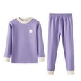 thumbnail image 2 of Kureaily Toddler Girls Boys Winter Long Sleeve Tops Pants 2PCS Outfits Clothes Set For Babys Clothes Underwear Set 3-4 Years, 2 of 5
