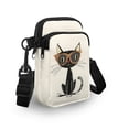 thumbnail image 3 of HELLHERO Crossbody Small Crossbody Bags Cartoon Cat Glasses 4.33x1.97x7.09 with Adjustable Strap Women for Travel Lightweight, 3 of 7