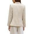 thumbnail image 3 of INSPIRE CHIC Women's Business Casual Blazer 2026 Long Sleeve Tie Waist Summer Spring Jacket with Pocket S Khaki, 3 of 5