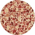 thumbnail image 1 of Ahgly Company Tapis Rond Lavable en Machine Intérieur Transitionnel Rouge Lave, 6 Pieds Rond, 1 of 7
