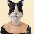 thumbnail image 1 of Máscara de cabeza de gato, novedad para hombres y mujeres, máscara de disfraz, accesorios para la cabeza, cubierta facial, 1 of 8