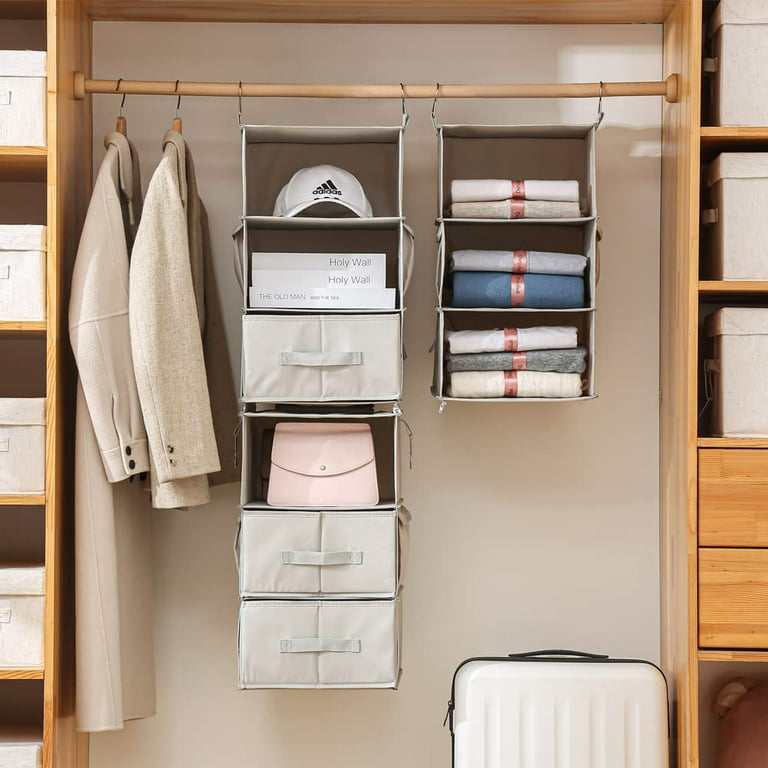 4 Shelves Closet Hanging Organizer, Wardrobe Dorm Rooms Dividers