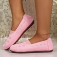 thumbnail image 3 of Xfvqtps Womens Loafers Soft Flat Shoes Casual Slip on Shoes Breathable Perforated Design Comfortable Everyday Wear Pink, 3 of 8